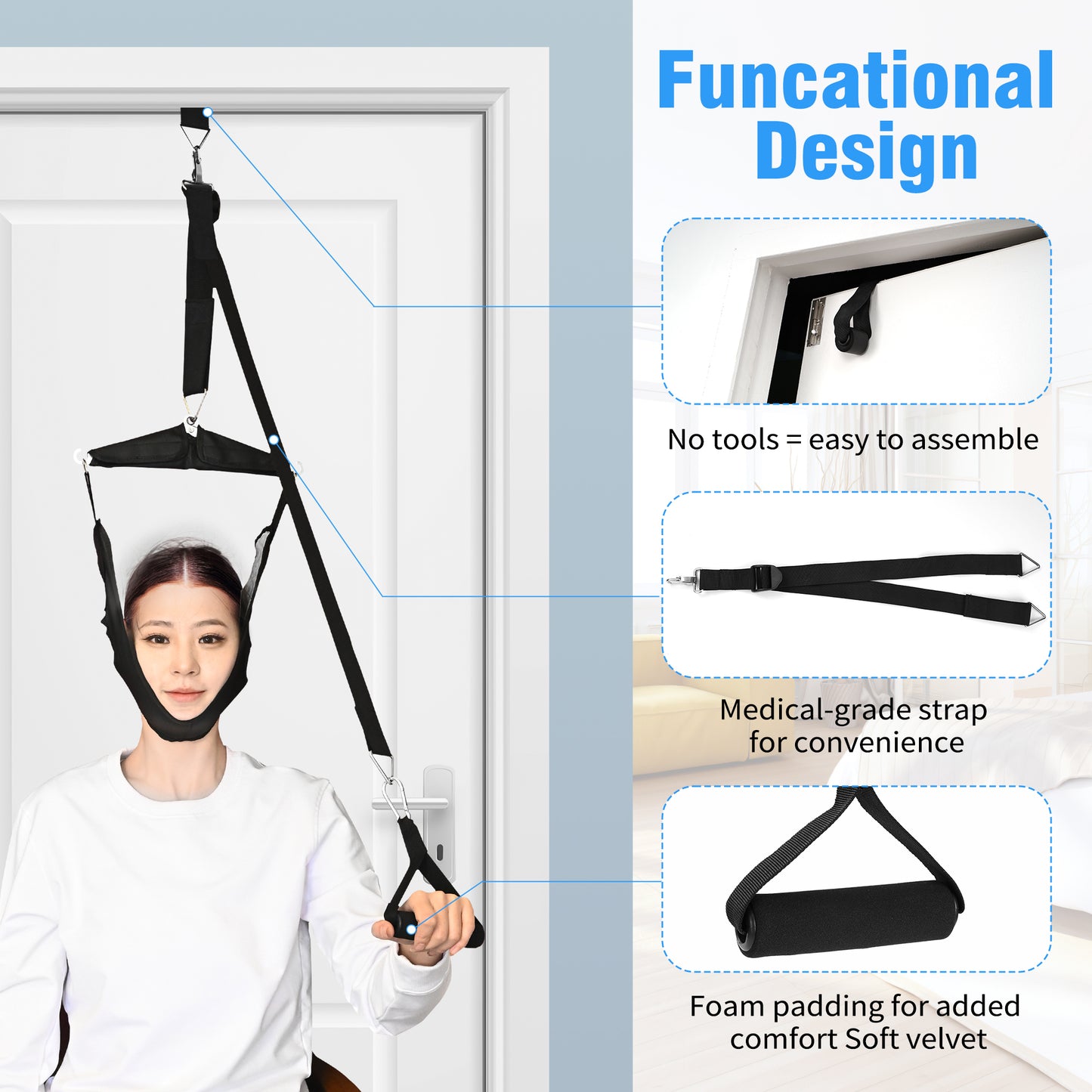 KEKOY Neck Stretcher Cervical Neck Traction Device for Home Use