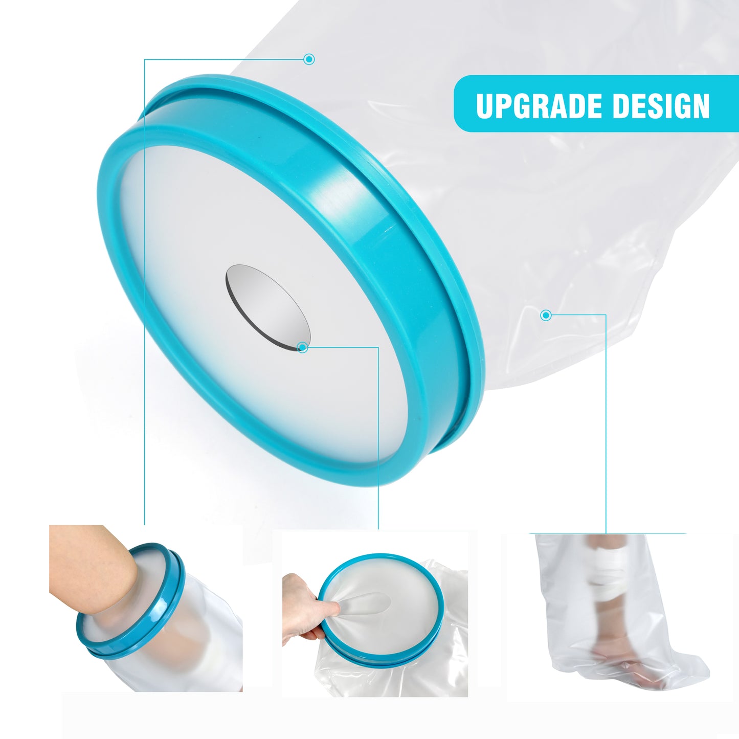 KEKOY Funda impermeable para escayola de pierna para ducharse