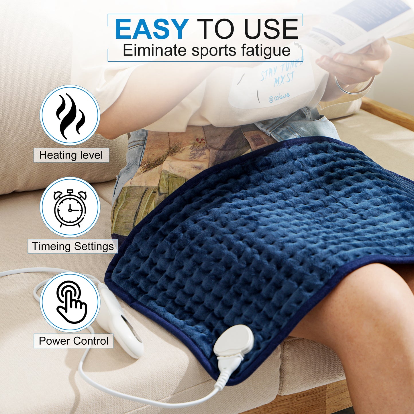 KEKOY Heating Pad for Back Pain