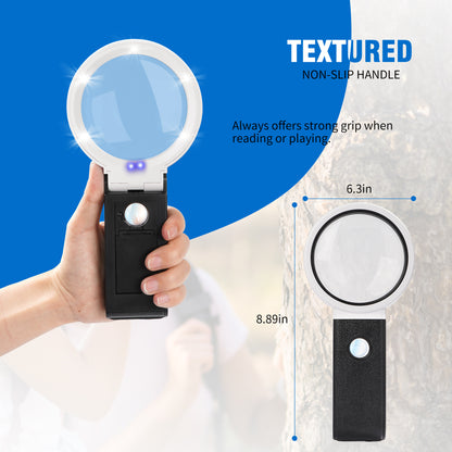 KEKOY Lighted Magnifying Glass with Stand