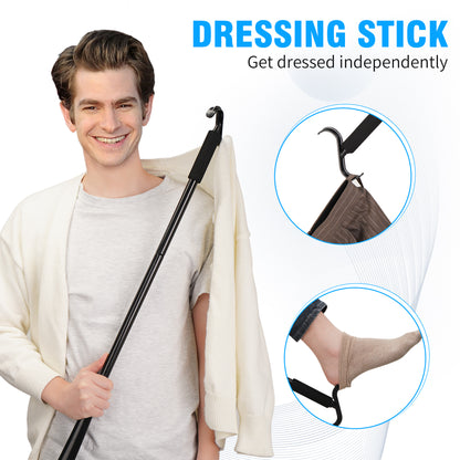 2 Pack Dressing Aid Set Clothing Stick Sock Aid