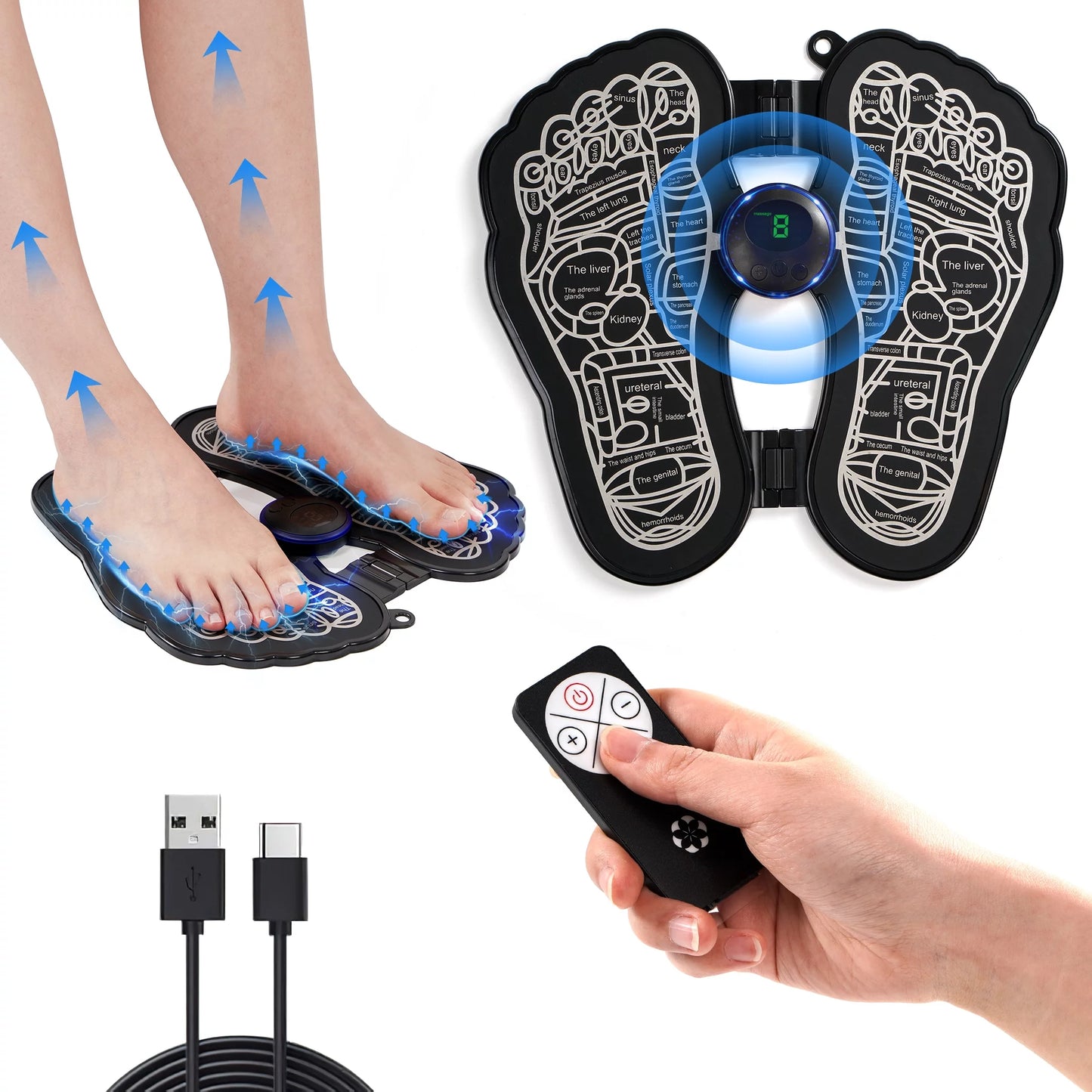 KEKOY Foldable EMS Foot Massager