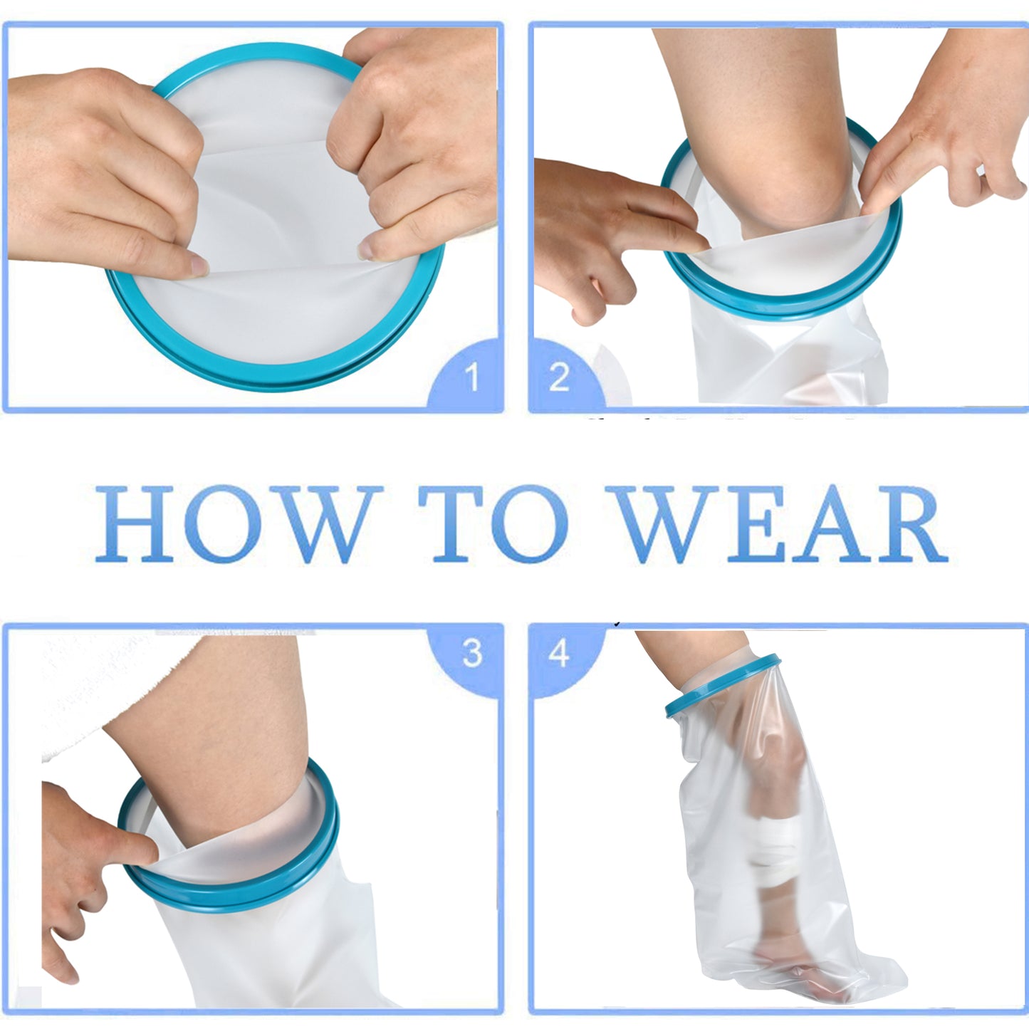 KEKOY Funda impermeable para escayola de pierna para ducharse