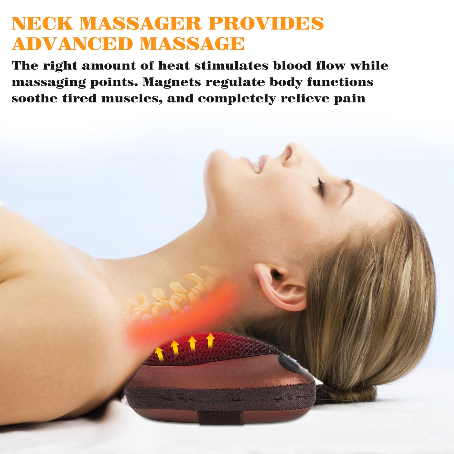 Almohada de masaje para espalda y cuello Shiatsu KEKOY