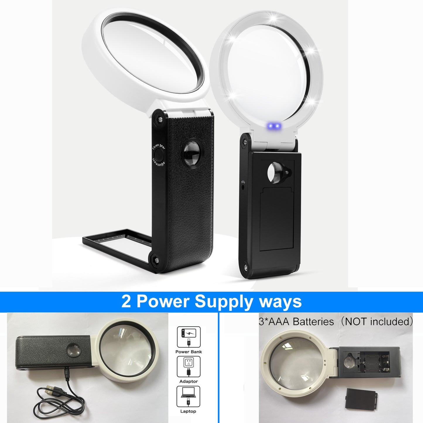 Lupa iluminada KEKOY con soporte