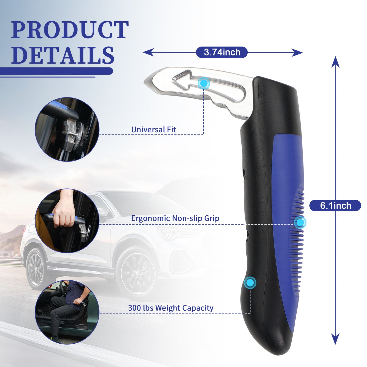 KEKOY 2 in 1 Car Door Handle and Automotive Standing Handle