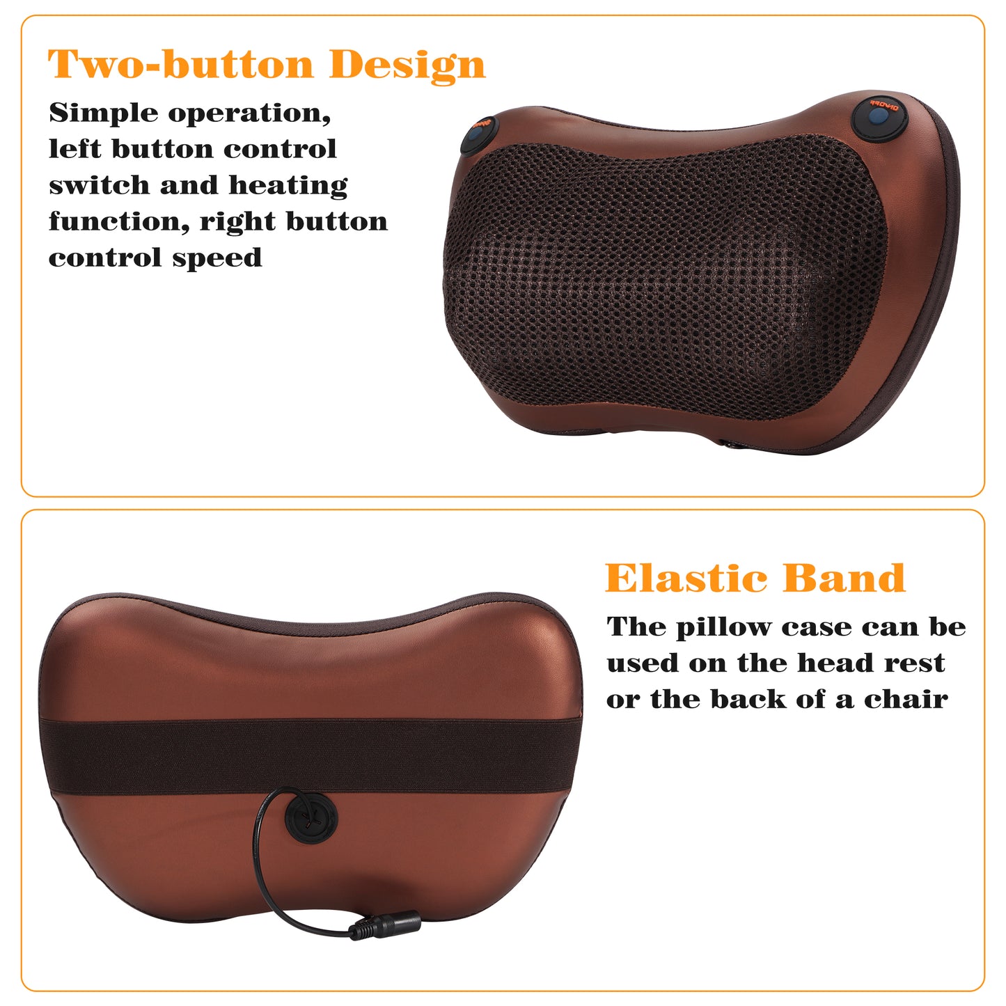Almohada de masaje para espalda y cuello Shiatsu KEKOY