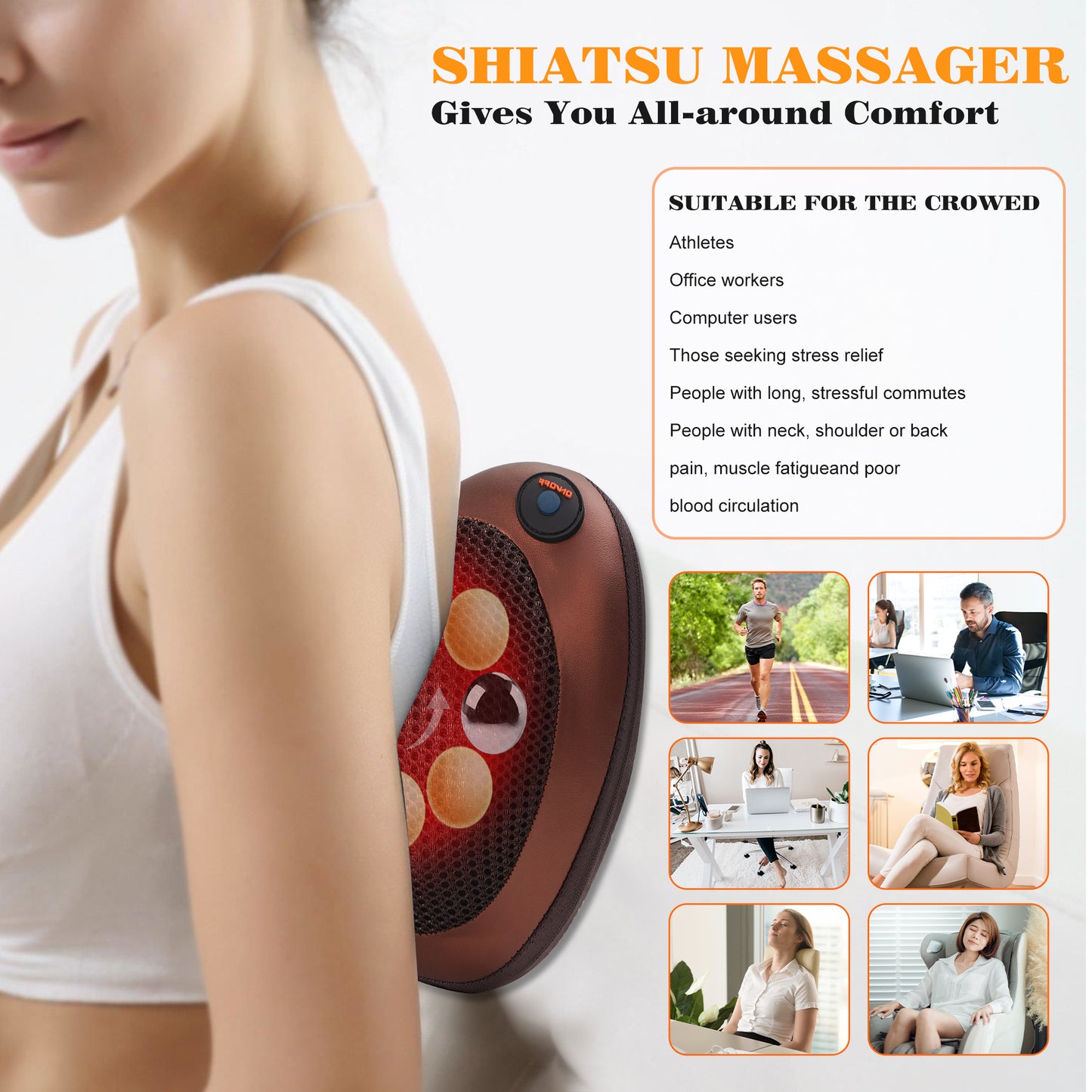 KEKOY Shiatsu Back Neck Massage Pillow