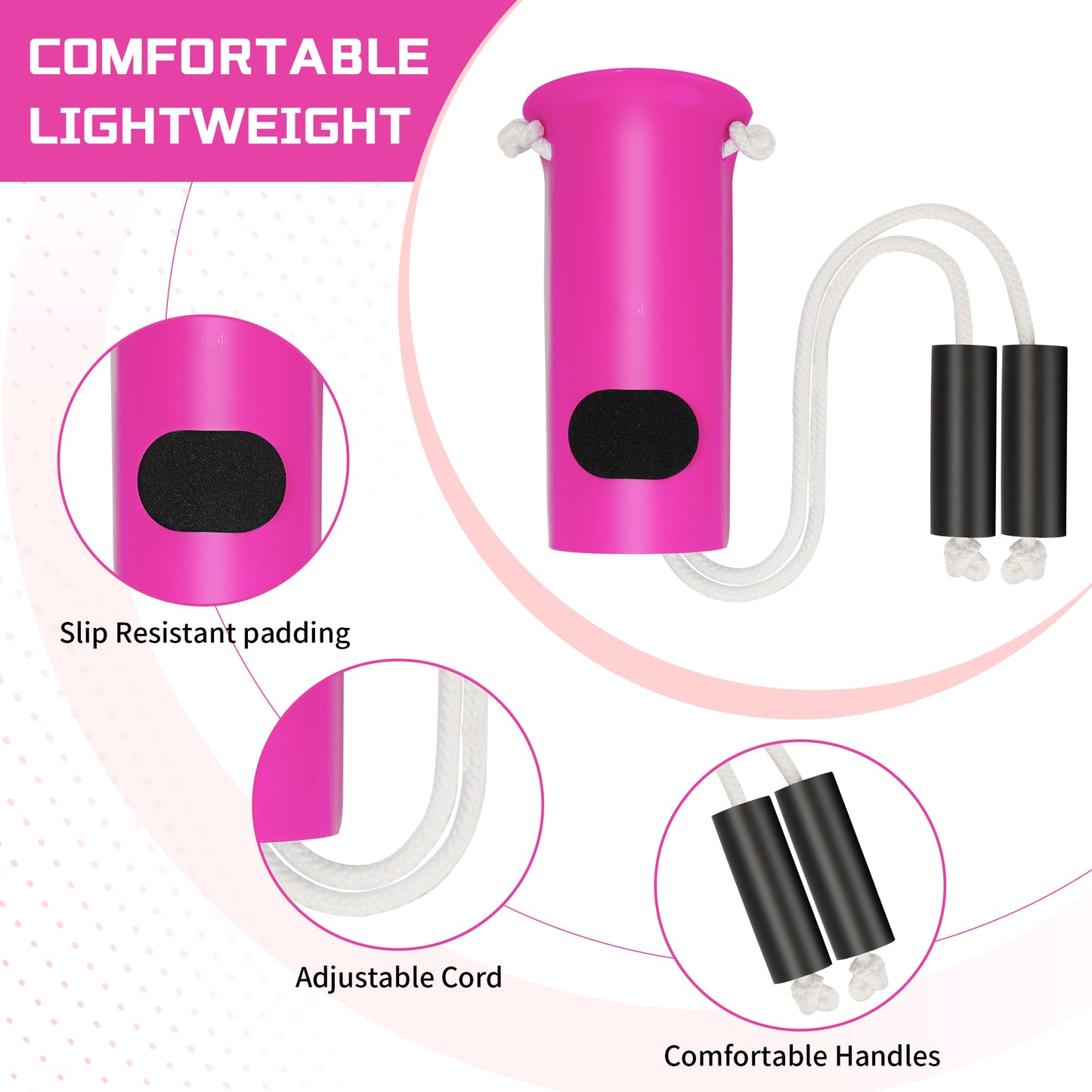 KEKOY Sock Aid Device for Seniors, Sock Aid with Foam Handles, Sock Helper Easy on Easy off, Sock Aid Pull on, Rose Red