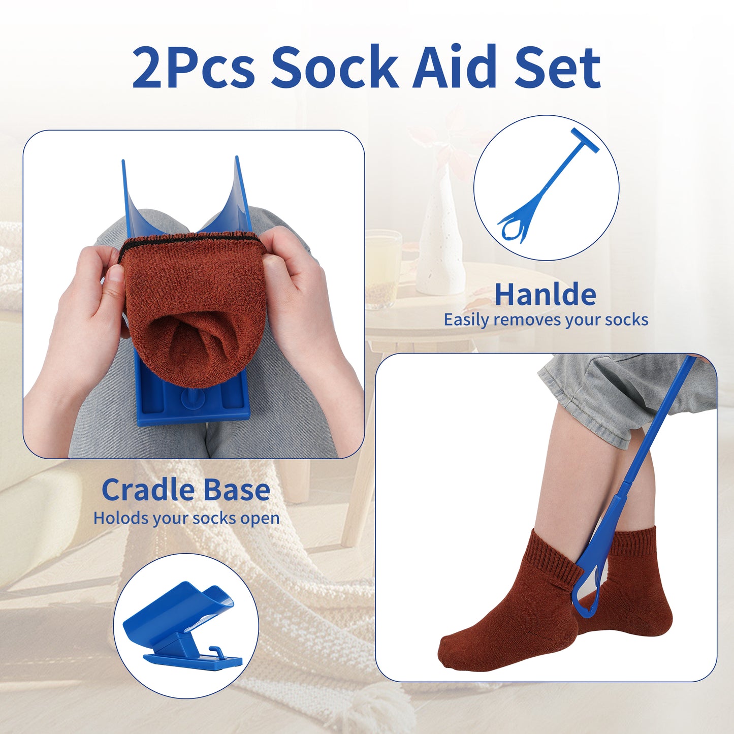 KEKOY Sock Helper Dressing Aids Stocking Slider for Elderly