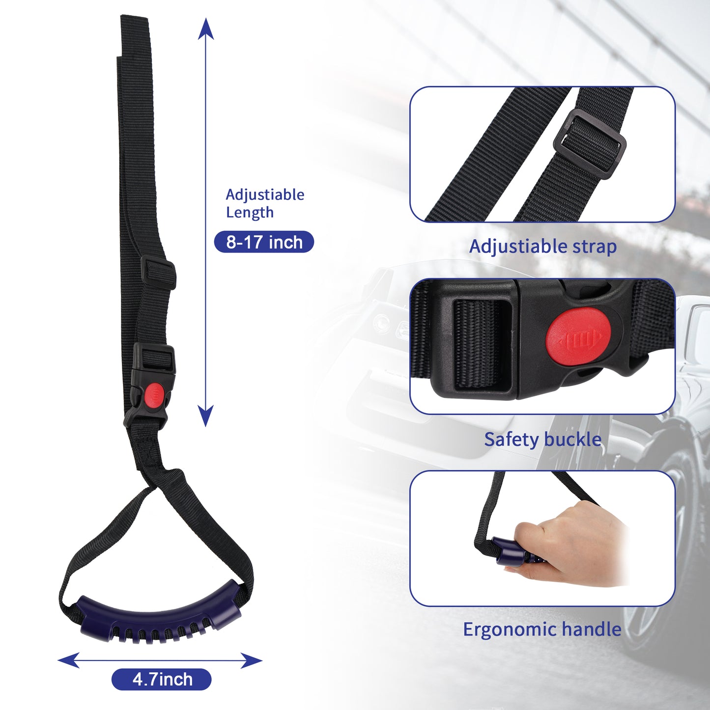 KEKOY 2 in 1 Car Door Handle and Automotive Standing Handle