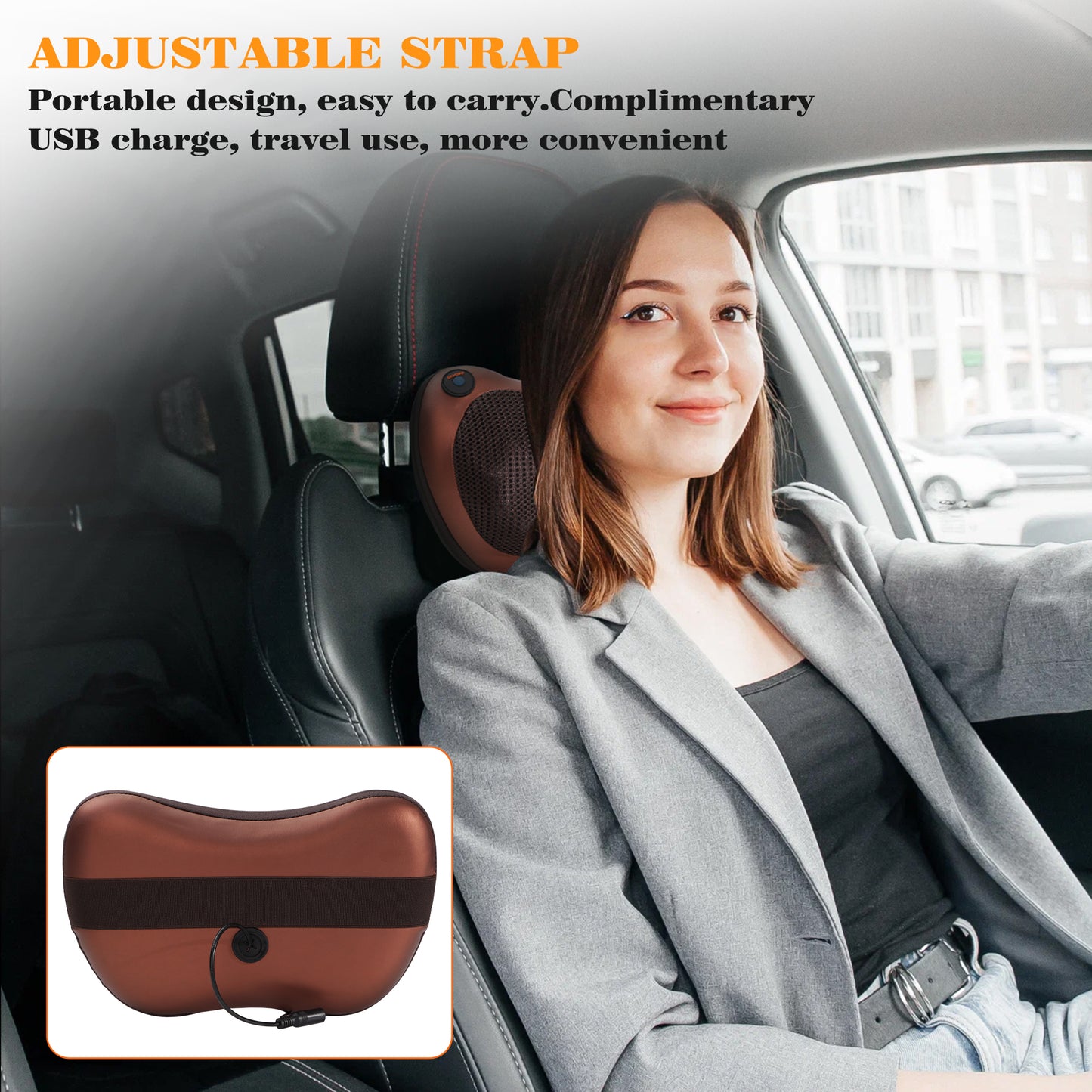 Almohada de masaje para espalda y cuello Shiatsu KEKOY