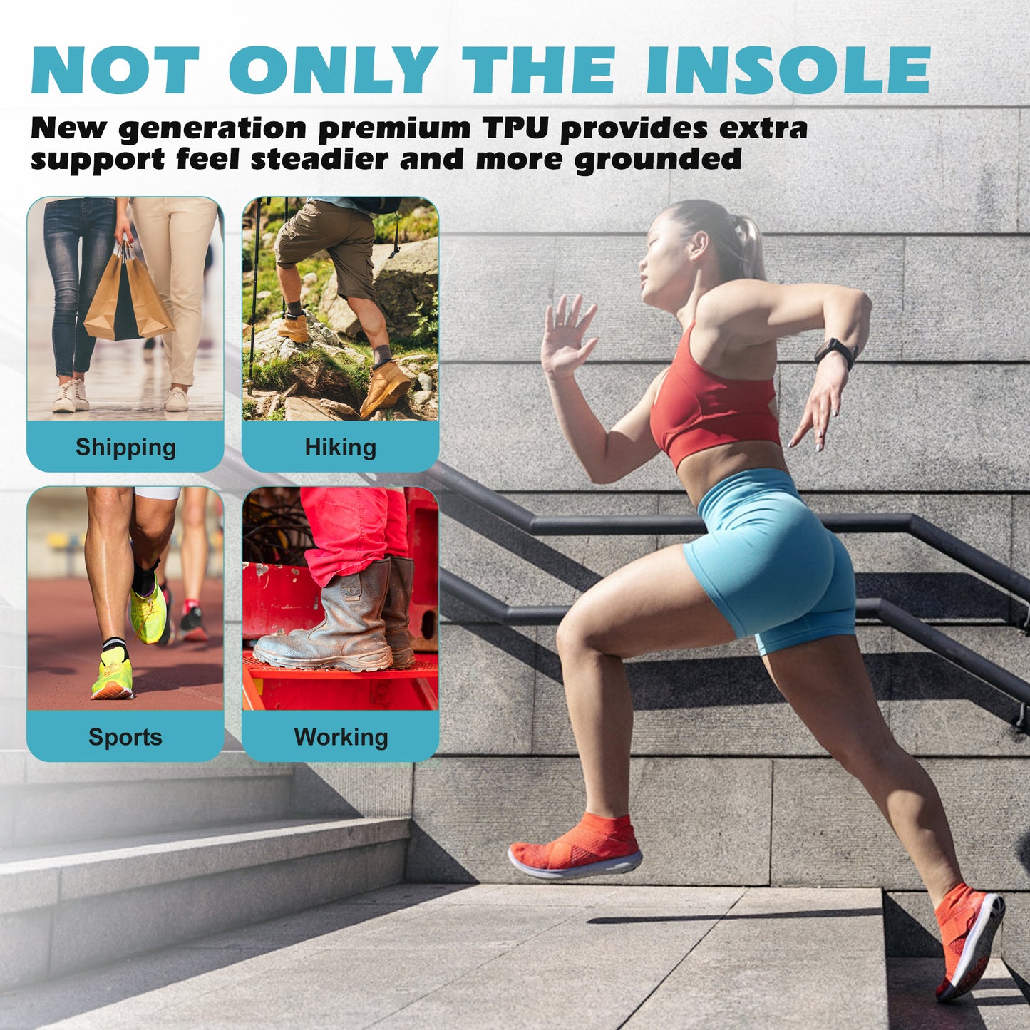 KEKOY Arch Support Insoles, Orthotics Insoles with Arch Support for Women & Men, Shoe Inserts for Pain Relief, Plantar Fasciitis, XS