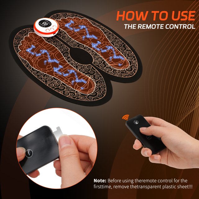 KEKOY Remote Controllable EMS Foot Massage Pad in Foldable Design