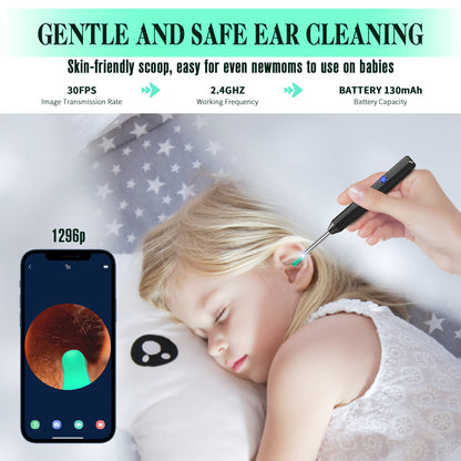 8-Piece Camera-Equipped Ear Cleaning Tool Set with LED
