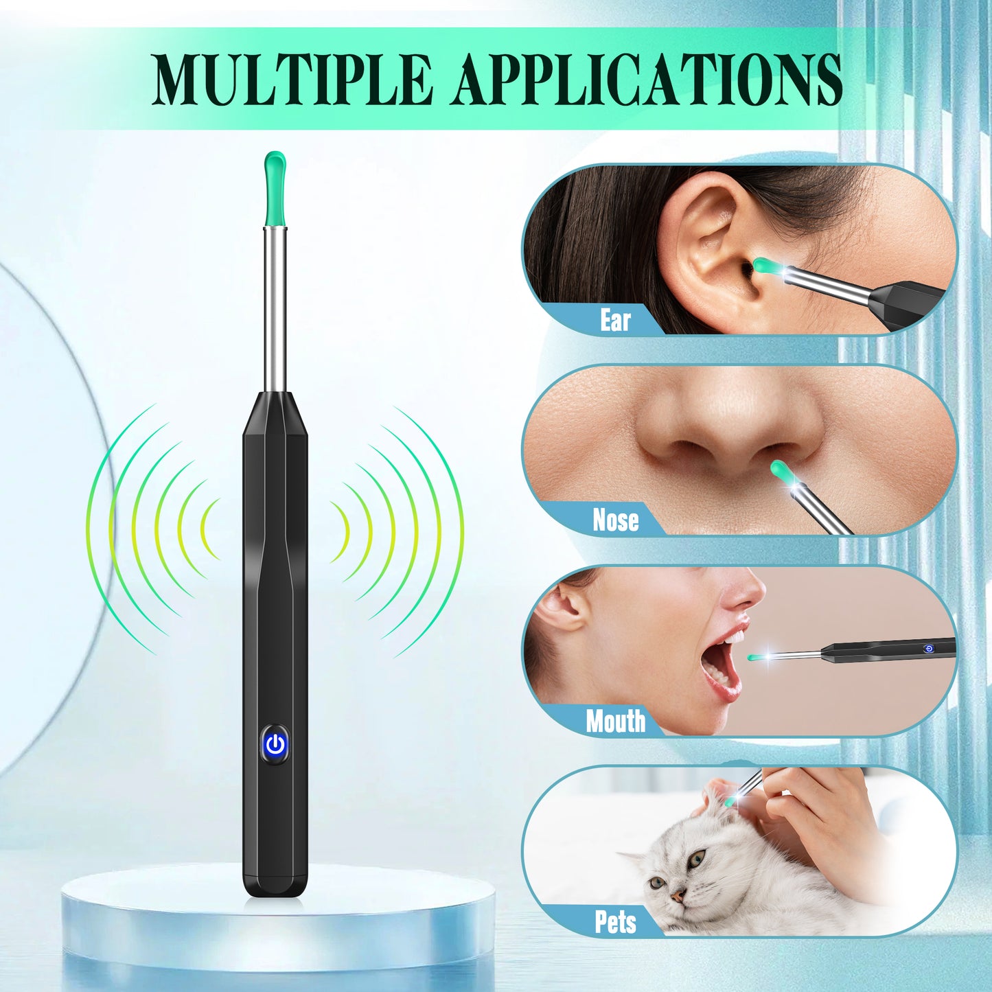 8-Piece Camera-Equipped Ear Cleaning Tool Set with LED