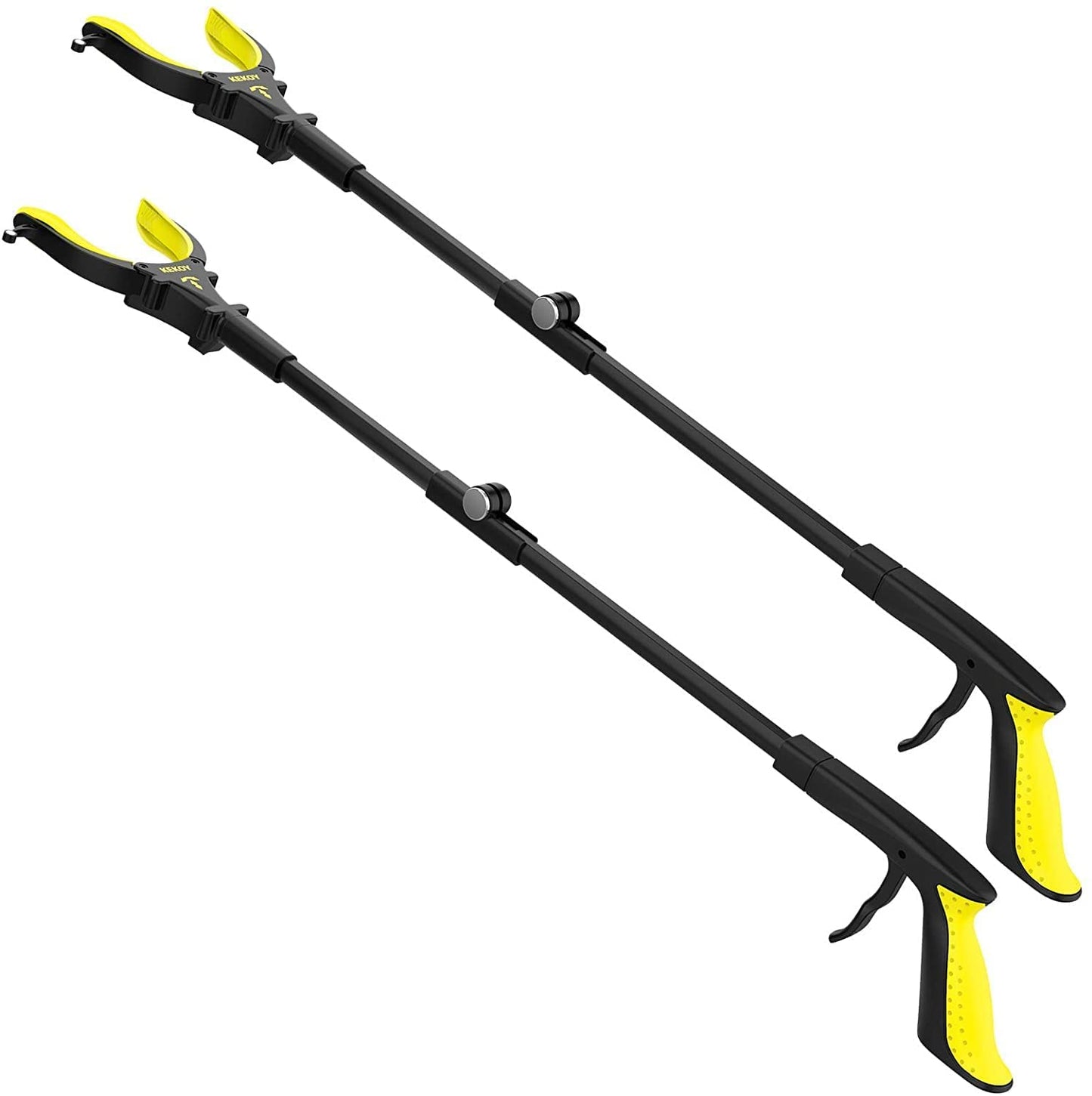 KEKOY 2-Pack 32 Inch Foldable Grabber Reacher Tool with Light