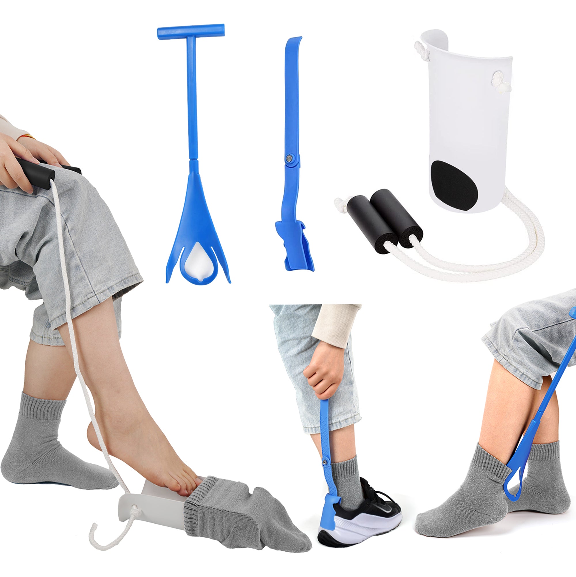 KEKOY Sock Helper - Kit de ayuda para quitar calcetines y calzador