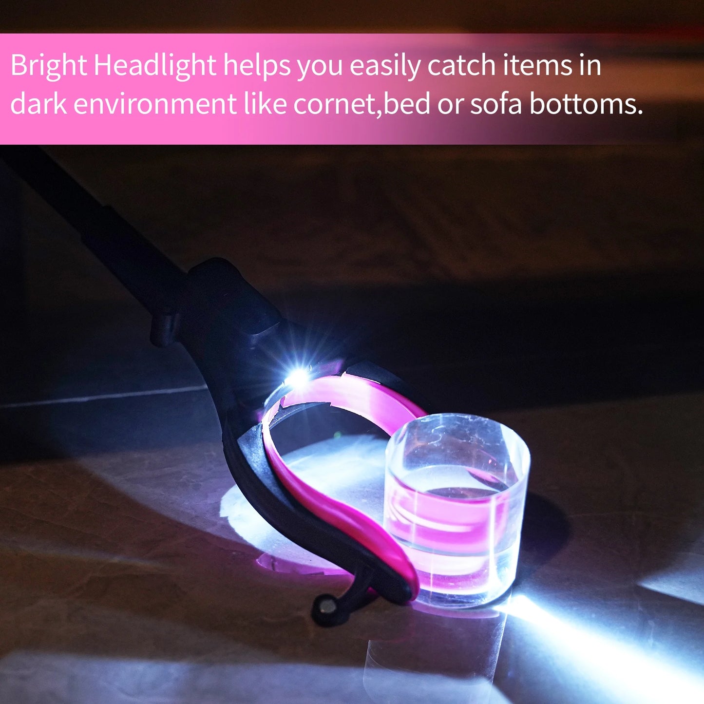 KEKOY 32" 2 Pack Reacher Grabber Tool, Foldable Grabbers for Elderly, Trash Picker Grabber with Light, Magnetic Pick up Tool Reaching Aids, Purple