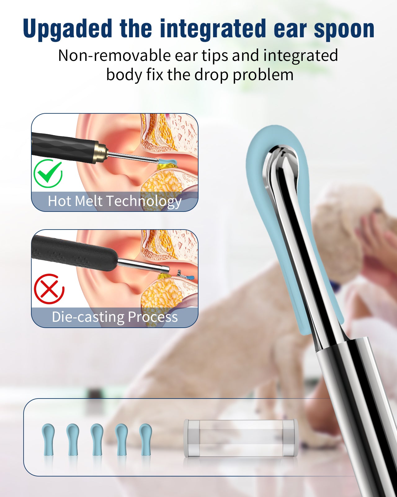 Ear Wax Removal, 1296P HD Camera, KEKOY Ear Cleaner Wireless Ear Cleaning Otoscope with 13 Pcs Kit