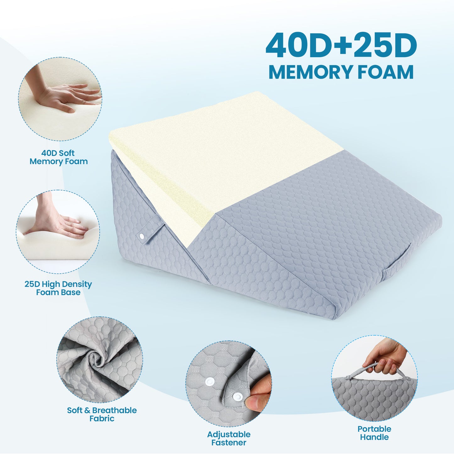 KEKOY Bed Wedge Pillow for Sleeping