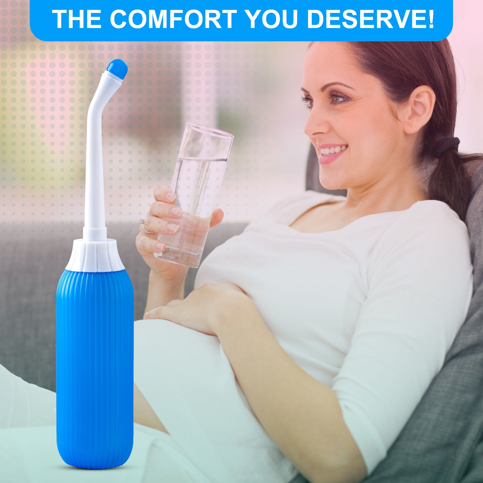 KEKOY 2 Pack Portable Travel Bidets Bottle for Postpartum Care, Handheld Bidet Sprayer with Travel Bag, 500ML Capacity for Personal Hygiene Cleaning