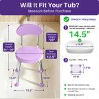 Kekoy Swivel Shower Chair, 360° Rotating Shower Seat with Backrest for Elderly and Disabled, Height Adjustable Tub Bench for Inside Shower Stool & Bath Tub Seat for Narrow Space