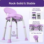Kekoy Swivel Shower Chair, 360° Rotating Shower Seat with Backrest for Elderly and Disabled, Height Adjustable Tub Bench for Inside Shower Stool & Bath Tub Seat for Narrow Space
