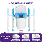 KEKOY Bedside Commode for Seniors, Commode Chair with Arms and Padded Seat , FSA HSA Eligible 400lb Easy Assembly Toilet Chair , Adjutable Raised Toilet Seat with Handles