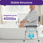 KEKOY Tub Transfer Bench for Bathtub and Showers, Adjustable Shower Bench, Bath Shower Chair Seat 400LBs for Elderly, Adults and Disabled
