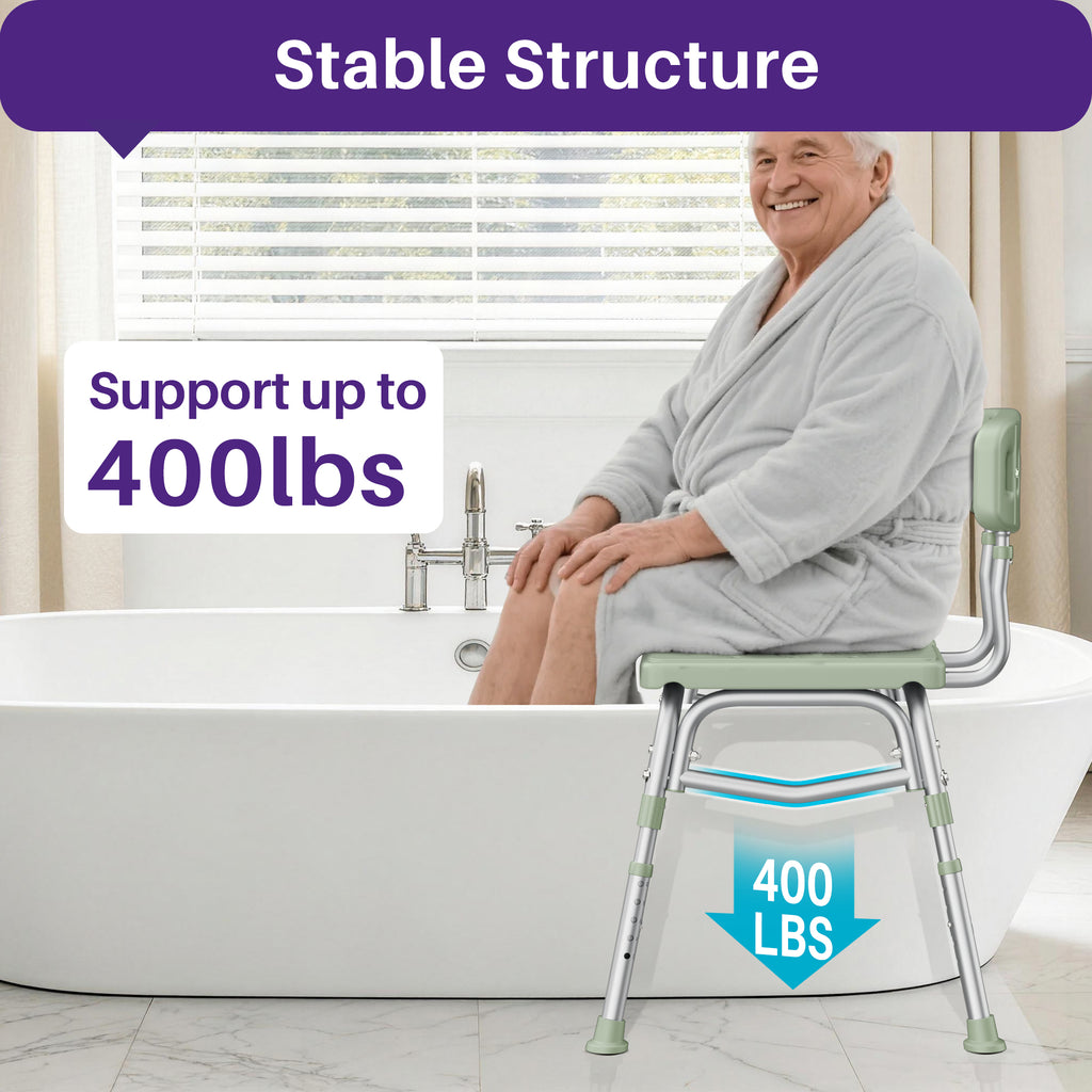 KEKOY Tub Transfer Bench for Bathtub and Showers, Adjustable Shower Bench, Bath Shower Chair Seat 400LBs for Elderly, Adults and Disabled