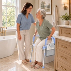 Kekoy Toilet Seat Riser for Seniors, Raised Toilet Seat with Handles, Fsa Hsa Eligible 400lb Elevated Toilet Risers, Tool-Free Assembly with Adjustable Height & Width
