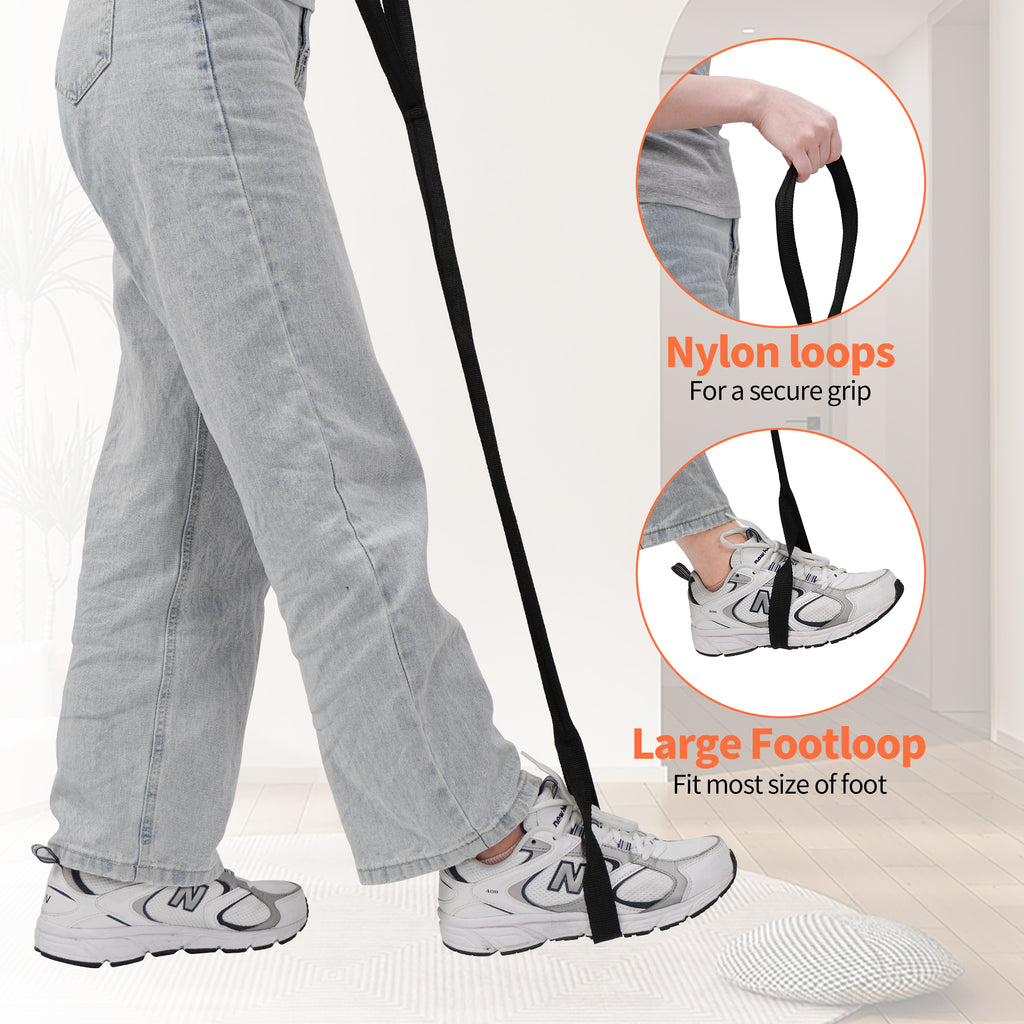 KEKOY Leg Lifter Strap, Rigid Foot Loop, Mobility Aid for Hip & Knee Replacement, Wheelchair, Handicap, Disability, 40.5" Long