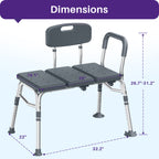 KEKOY Tub Transfer Bench for Bathtub and Showers, Adjustable Shower Bench, Bath Shower Chair Seat 400LBs for Elderly, Adults and Disabled