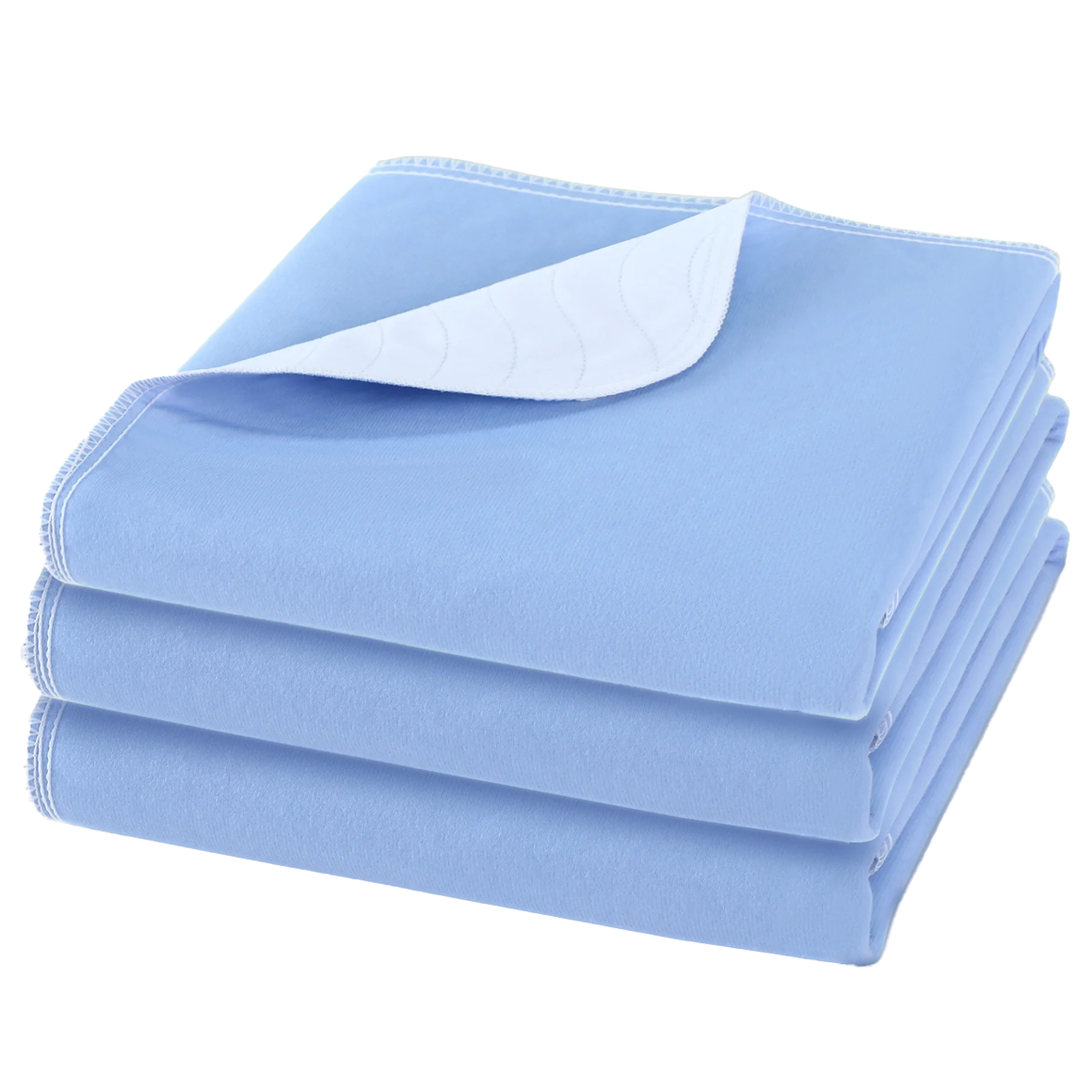 KEKOY 3 Pack Washable Bed Pads for Incontinence Reusable, 4 Layer Waterproof Absorbent Incontinence Bed Pads, Pee Pads for Adults, Dogs, Pets, 18*24"