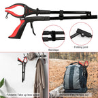 KEKOY 32 Inch Grabber Reacher Tool, Foldable Grabber with Light, Extra Long Grabbers for Elderly Grab It Reaching Tool, Trash Pick up Stick, Picker Upper Heavy Duty, Red