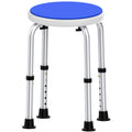 KEKOY Adjustable Shower Chair for Inside Shower, Round Bath Stool for Compact Showers and Tubs, Tool-Free Bath Chair for Elderly/Senior/Disabled/Pregnant