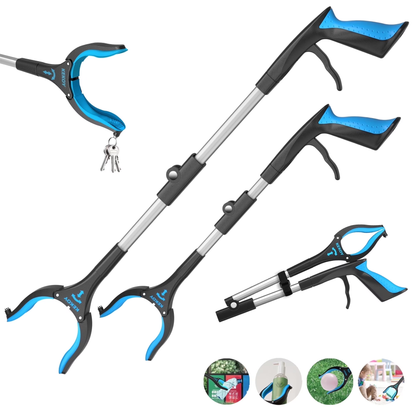 KEKOY 2-Pack 32" and 26" Grabber Reacher with 360° Rotating Jaw, Mobility Aids Reaching Assist Tool