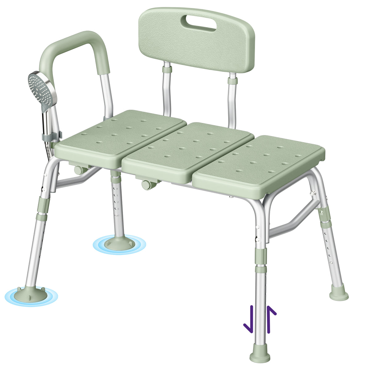 KEKOY Tub Transfer Bench for Bathtub and Showers, Adjustable Shower Bench, Bath Shower Chair Seat 400LBs for Elderly, Adults and Disabled