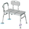 KEKOY Shower Transfer Bench for Bathtub 400LBs, FSA/HSA Eligible Tub Bath Shower Chair Seat, Height Adjustable Shower Stool for Elderly, Disabled, Grey