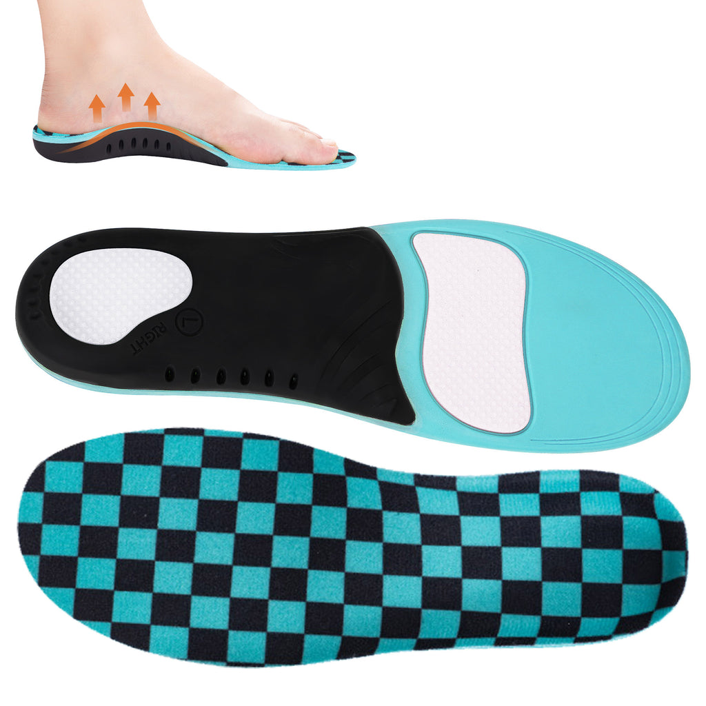KEKOY Plantar Fasciitis Insoles, Heavy Duty High Arch Support Inserts, Flat Feet - Orthotic Foot Pain Relief Insoles for Men Women, XS