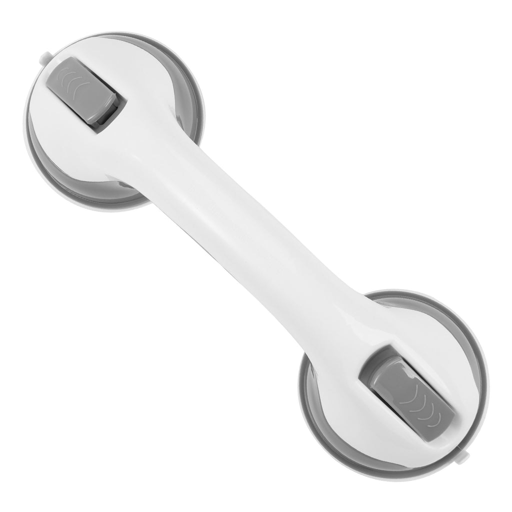 KEKOY 2 Pack Shower Handles for Elderly, Grab Bars for Bathroom, 12" Suction Bath Tub Hand Rail, Anti-Slip Safety Bar with Shower Pouf and Hook