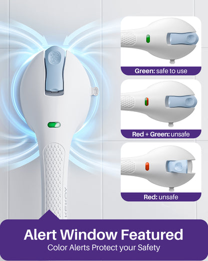 KEKOY Grab Bars for Bathroom, 17.5" Shower Handle Strong Suction up, Safety Bars for Shower, Shower Grab Bars for Seniors