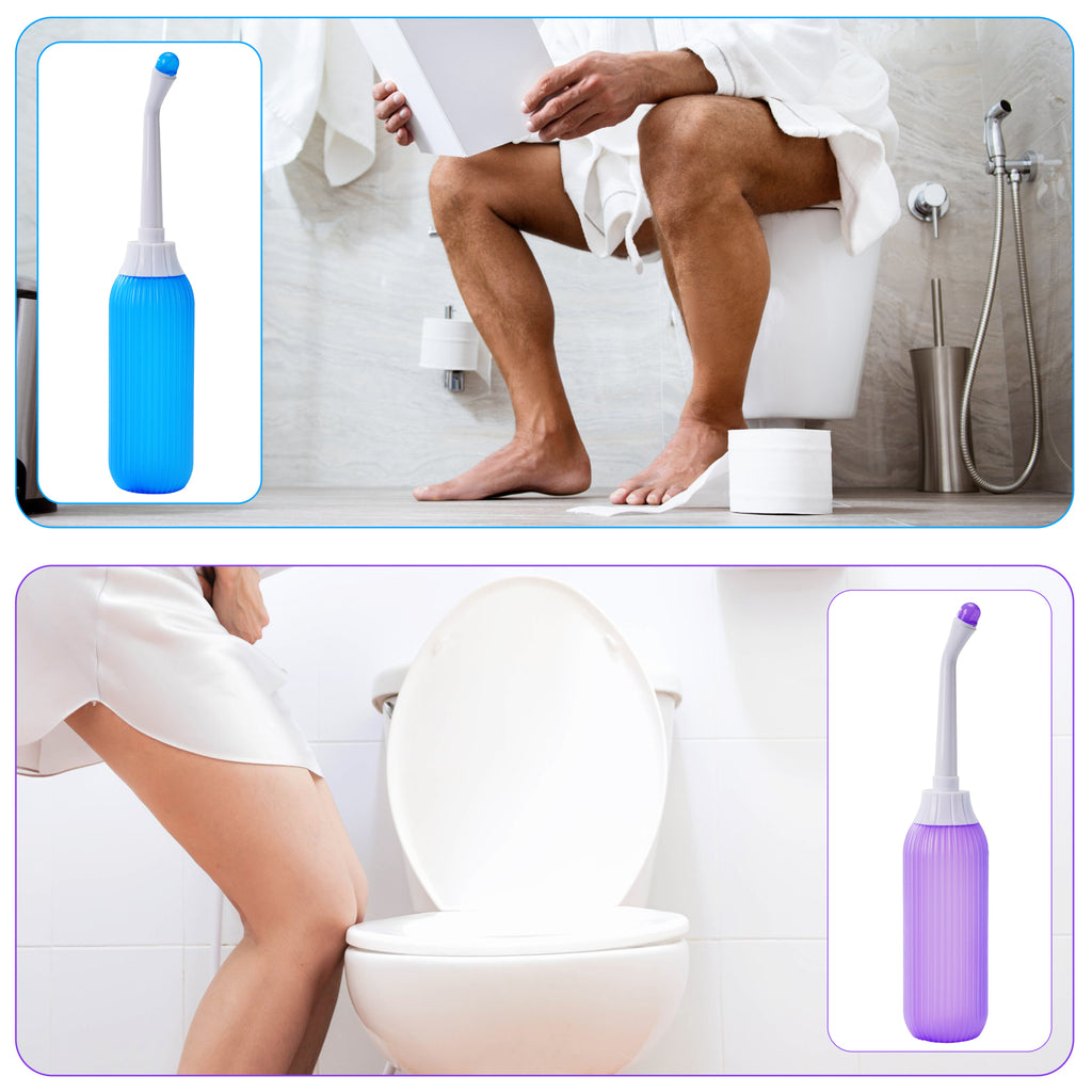 KEKOY 2 Pack Portable Travel Bidets Bottle for Postpartum Care, Handheld Bidet Sprayer with Travel Bag, 500ML Capacity for Personal Hygiene Cleaning
