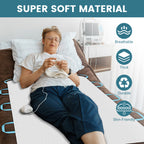 KEKOY 34 x 52" Absorbent Positioning Bed Pad with 8 Handles, Anti-Slip Backing, 2 Pack Waterproof Underpads for Incontinence, Washable & Reusable Transfer Pad