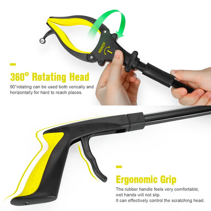 KEKOY 32" Foldable Reacher Grabber Tool with Light, FSA/HSA Eligible Trash Claw Grabber, Reaching Aid Tool for Trash Pick up, Nabber, Litter Picker