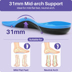 KEKOY 220+ lbs Heavy Duty Orthotic Insoles for Men & Women, 1.22" Medium Arch Support Shoe Inserts for Overpronation, Mild Flat Feet, Plantar Fasciitis Relief