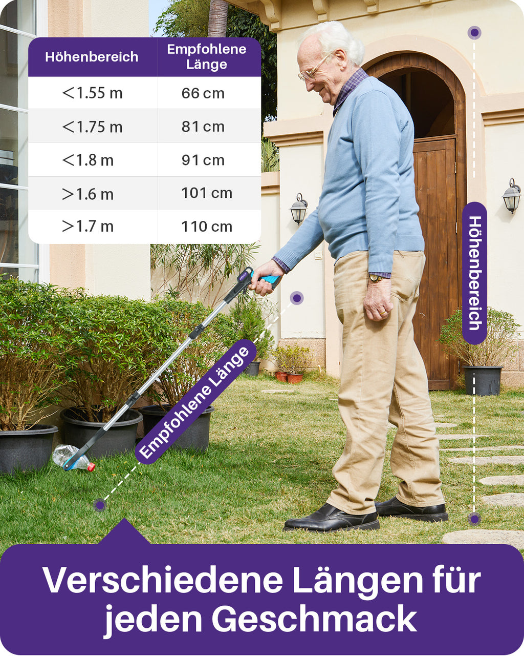 44 Inch Grabber Reacher Tool for Seniors 2 Pack, Foldable Reacher Grabbers Pickup Stick with Anti-Slip 360° Rotating Jaw, 4" Wide Extended Claw with Magnet for Disabled, After Surgery Recovery