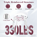 Kekoy Swivel Shower Chair, 360° Rotating Shower Seat with Backrest for Elderly and Disabled, Height Adjustable Tub Bench for Inside Shower Stool & Bath Tub Seat for Adults, White