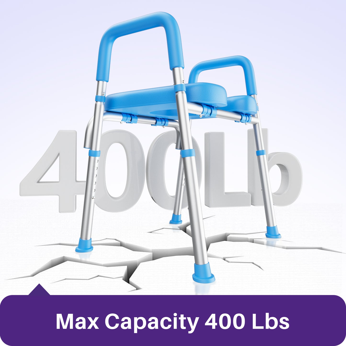 Toilet Seat Riser for Seniors, Raised Toilet Seat with Handles, Adjustable Height & Width, Handicap Elevated Toilet Seat, Fit Any Toilet